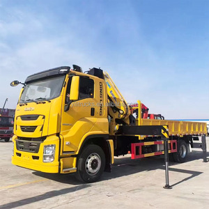 Gru montata su veicolo con braccio pieghevole da 8T, altezza di sollevamento 14,8M, manipolatore gru da 10T per ISUZU 4x2, 300HP - Outlet di fabbrica - Product Image 2