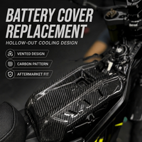 Cache-batterie de moto B2B, modèle best-seller, ajouré et ventilé, motif carbone, carénage de protection de rechange