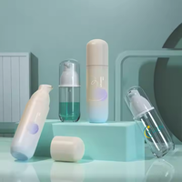 Flacon pulvérisateur de voyage vide en PET blanc rond de 80 ml, 100 ml, 120 ml pour toner, cosmétiques, parfum, lotion à pompe