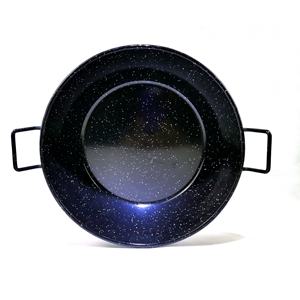 Poêle à <span class=keywords><strong>paella</strong></span> en émail Poêle à <span class=keywords><strong>paella</strong></span> en acier au carbone Poêle à fruits de mer Olla Crevettes de camping pour cuisinière à gaz à induction Céramique - Product Image 4