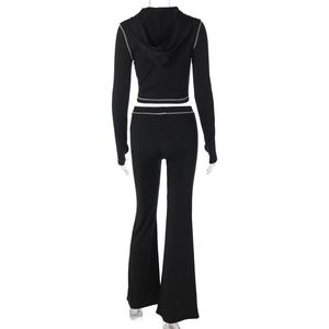 Conjunto de 2 Piezas de Chaqueta con Capucha y Pantalones para Mujer, Conjunto Casual de Dos Piezas, Conjunto de Sudadera con Capucha y Pantalones Cortos con Estampado de Dibujos Animados para Mujer, Ropa de Otoño - Product Image 6