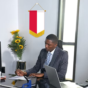 Wholesale Mini Pennant Car Flags 20x30cm Poland Wall Decor <b>Small</b> <b>Ornaments</b> Hanging Digital Printing Satin Material - Product Image 2