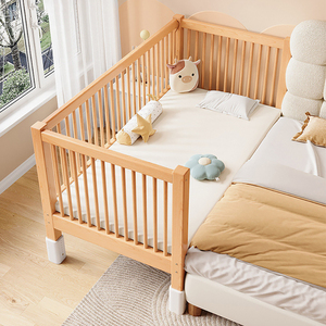Cuna de Madera Maciza Estilo Victoriano 2025 para Niños Pequeños, Cuna Personalizada para Bebés Recién Nacidos, Portátil, con Barandilla y Cama para Dormitorio - Product Image 5