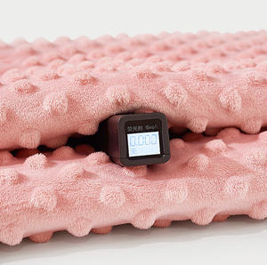 Couverture de bébé en velours en relief, couleurs unies, 100% polyester, super doux, bonnet en velours, textile de maison, minky - Product Image 4