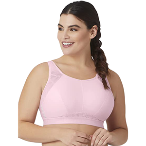 Soutien-gorge de sport respirant pour femme, grande taille, sans armatures, en maille anti-transpiration, maintien élevé, pour yoga, avec bretelles simples réglables à l'avant, séchage rapide, col en U - Product Image 2