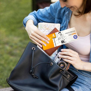 ตั๋วเครื่องบินกระดาษพิมพ์ลายสถานที่ท่องเที่ยวแบบกำหนดเองบัตรผ่านกระดาษแข็งเคลือบด้วยความร้อน - Product Image 5