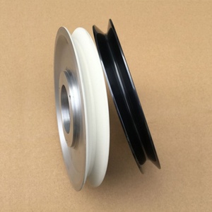 Roue de guidage en aluminium avec fil de cuivre céramique blanc et noir pulvérisé - Product Image 5