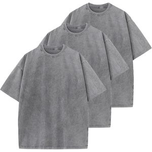 T-shirts en coton pour hommes, coupe ample, manches courtes, décontractés, basiques, respirants, en tissu jersey - Product Image 1
