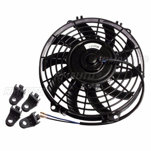 Ventilador de Radiador Eléctrico Universal de 9, 10, 12 y 14 Pulgadas, 12V, 80W, 2100 RPM, con Aspas Curvas de Empuje y Tracción - Product Image 2