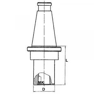 FERVI - 2/2B50 Portaherramientas de vástago con rosca DIN 2080 - EAN 8012667008246 HERRAMIENTAS ELÉCTRICAS ACCESORIOS PARA TALADROS - Product Image 2