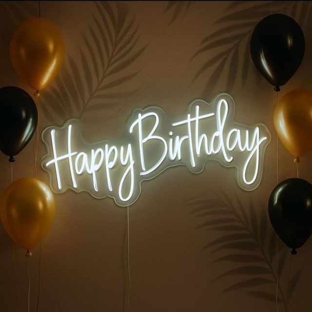 Wholesale Led Light Logo Happy Birthday Neon Sign Custom Made NO MOQ Dropshipping Neon Sign for Bar Party Wedding Home Decor