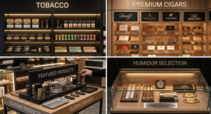 Aménagement intérieur de boutique de tabac de luxe, mobilier sur mesure pour magasin de tabac |   Vitrines d'exposition pour dispensaires avec éclairage LED écologique, clé en main - Product Image 2