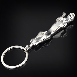 Porte-clés en métal imprimé léopard Porte-clés en strass doré Porte-monnaie tête de guépard mignon Porte-clés Chaîne Porte-clés pour hommes Accessoires - Product Image 3