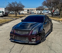 Capot moteur avant en fibre de carbone de style V pour Cadillac CTS CTSV 2008-2012 Capot en fibre de carbone