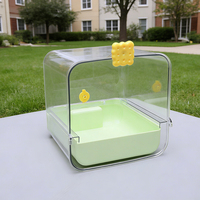 Baignoire pour perroquet de haute qualité en plastique, facile à retirer et à laver, spacieuse, étanche, multifonctionnelle, boîte de bain pour cage à oiseaux