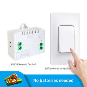 Interruptor de Pared Cinético Inalámbrico LEDEAST QX301FSU RF433, Impermeable, Autoalimentado, Sin Batería, Interruptor de Luz Remoto - Product Image 3