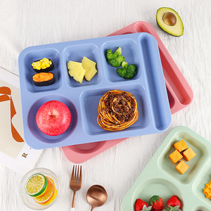 Plato de Control de Porciones con 3 <span class=keywords><strong>Divisiones</strong></span>, Material de Paja de Trigo para Platos de Comida Saludable - Product Image 3