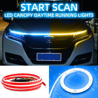 1.5M voiture bande externe coulant jour temps courant lumière clignotant pour voiture Center Grille LED modifié accessoires lumière