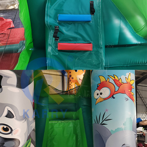 Château gonflable géant en PVC pour enfants, aire de jeux extérieure, château gonflable animalier, structure gonflable de safari avec toboggan - Product Image 5