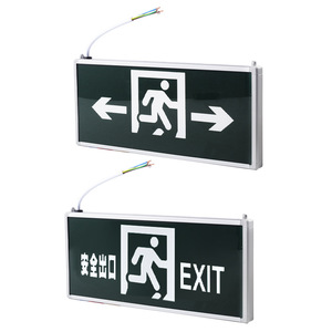 ไฟสัญญาณทางออกฉุกเฉิน 2 X 8W LED ไฟแสดงทิศทางสองด้านเพื่อความปลอดภัยสำหรับโรงเรียน โรงแรม โรงงาน - Product Image 1