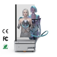 Écran transparent à diodes électroluminescentes organiques de 55 pouces, affichage numérique sur pied de bureau, écran tactile créatif, graphiques