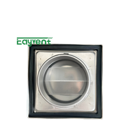 Grille d'aération murale carrée en acier inoxydable à fermeture automatique pour séchoir, couvercle de sortie d'air externe à clapet par gravité
