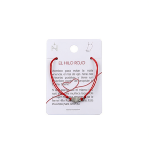 Cavigliera Angelina El Hilo Rojo con Filo Rosso in Acciaio Inossidabile, Amuleto Portafortuna per Bambini, Gioiello Regalo - Product Image 1