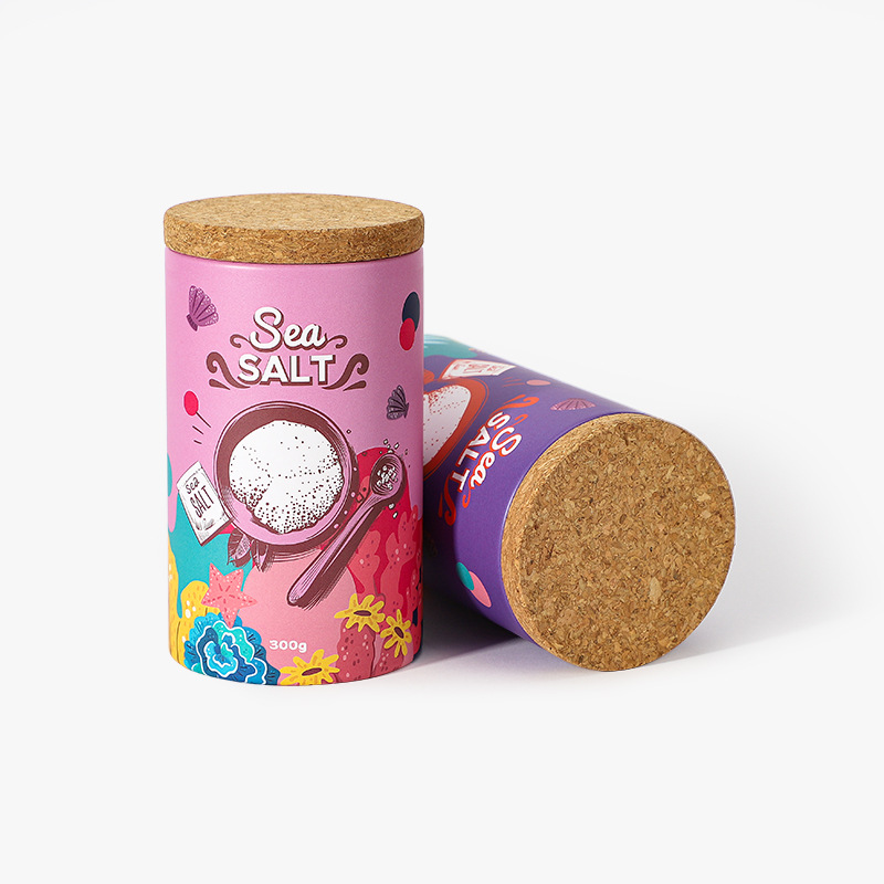Recycled Custom Food Grade Airtight Seal Cardboard Cylinder Tea Cookies Aluminum Foil Lined Packaging Paper Tube