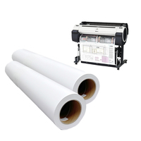 Papel plotter de ingeniería de dibujo al por mayor de alta calidad Impresión CAD Roll Bond Paper 24''