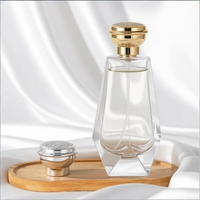 Botol Parfum Kaca Mini Persegi Custom 100ml dengan Tutup Semprot Pompa, Botol Parfum Kaca Persegi Mewah Bersegel