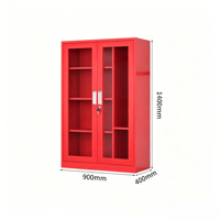 Armoire en acier à double porte pour station de pompiers, boîte de rangement pour équipement de lutte contre l'incendie, tuyaux et extincteurs