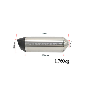 Silenciador de Escape Universal Akra de Acero Inoxidable de 51 mm para Motocicleta, DB Killer, Línea de Escape para Ninja250 Z400 R3 Mt07 R15 Xsr155 - Product Image 6
