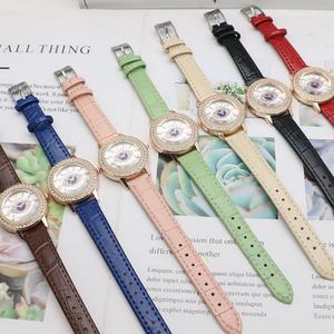 Reloj de Cuarzo con Ojos Azules Turcos, Reloj de Cristal con Diamantes, Correa de Cuero PU, Ojo de <span class=keywords><strong>Demonio</strong></span>, Reloj de Pulsera para Mujer, Relojes de Moda Baratos - Product Image 3