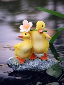 Ornements créatifs en résine de canard mignon Micro-paysage Animal pour la décoration d'aménagement paysager de <span class=keywords><strong>piscine</strong></span> de jardin de <span class=keywords><strong>bassin</strong></span> hydroponique charnu - Product Image 4