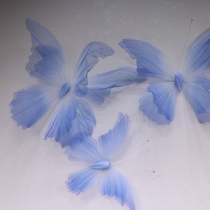 Vente en gros, promotion : Fleurs artificielles en organza double couche, motif ange et papillon, pour décoration de mariage et arrangements floraux hauts pour événements - Product Image 5