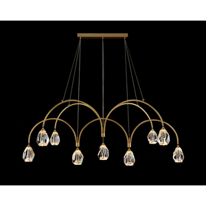 Lustre de Plafond Vintage Américain en <span class=keywords><strong>Cuivre</strong></span> et Cristal <span class=keywords><strong>Luminaire</strong></span> <span class=keywords><strong>Suspension</strong></span> <span class=keywords><strong>Luminaire</strong></span> - Product Image 3
