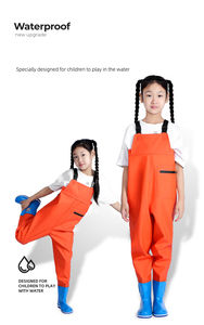 Cuissardes de pêche respirantes imperméables pour jeunes, bottes de pêche légères pour enfants - Product Image 4