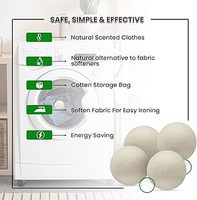 Nouveautés 2026 : Boules de séchage écologiques en laine mérinos 100 % naturelle de Nouvelle-Zélande, faites à la main, 6 pièces, couleur personnalisée, vues à la télévision