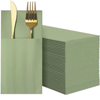 Serviettes en lin 5 étoiles pour hôtels et restaurants Serviettes en papier Serviettes pliables pour le dîner dans un sac ou un paquet 1 pli coloré