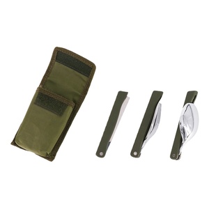 Échantillon gratuit 3 pièces - Ensemble de couverts pliants multifonctions de luxe pour pique-nique et camping - Product Image 1