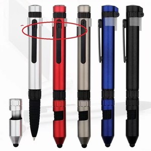 Pena Bolpoin Multifungsi Kreatif untuk Luar Ruangan dengan Lampu LED, Penyangga Ponsel Plastik Tahan Lama, Promosi - Product Image 5