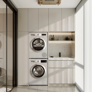 Gabinete de máquina de lavandería Gabinete de baño simple Balcón <span class=keywords><strong>Lavadora</strong></span> Gabinete integrado Combinación <span class=keywords><strong>Lavabo</strong></span> moderno - Product Image 1