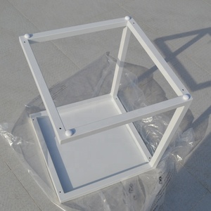 Mesa lateral impermeable de aluminio con recubrimiento de polvo blanco moderno, tumbona para piscina al aire libre - Product Image 6