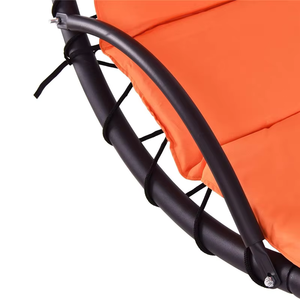 Chaise longue suspendue bleu moderne Relax balançoire de jardin avec support en arc pour patio extérieur parc cour ou porche hamac - Product Image 5