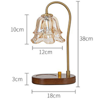 Lampe de bureau chauffante électrique à LED en forme de fleur Lampe de table chauffante à la cire pour chambre à coucher Mariage Cadeaux d'anniversaire