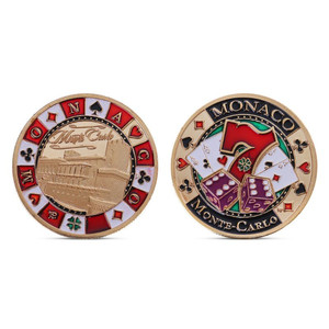 2024 kỷ niệm đồng xu thương mại nước ngoài sòng bạc Monaco may mắn đồng xu kim loại với UV in ấn may mắn số 777 Cross-theo chủ đề - Product Image 6