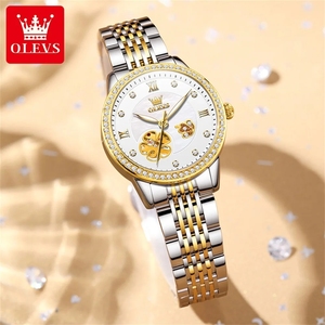 Envío Directo OLEVS 6706 Reloj Elegante de Diamantes para Mujer, Resistente al Agua, con Luz Nocturna, Reloj Mecánico Automático, Regalo para Mujer - Product Image 6