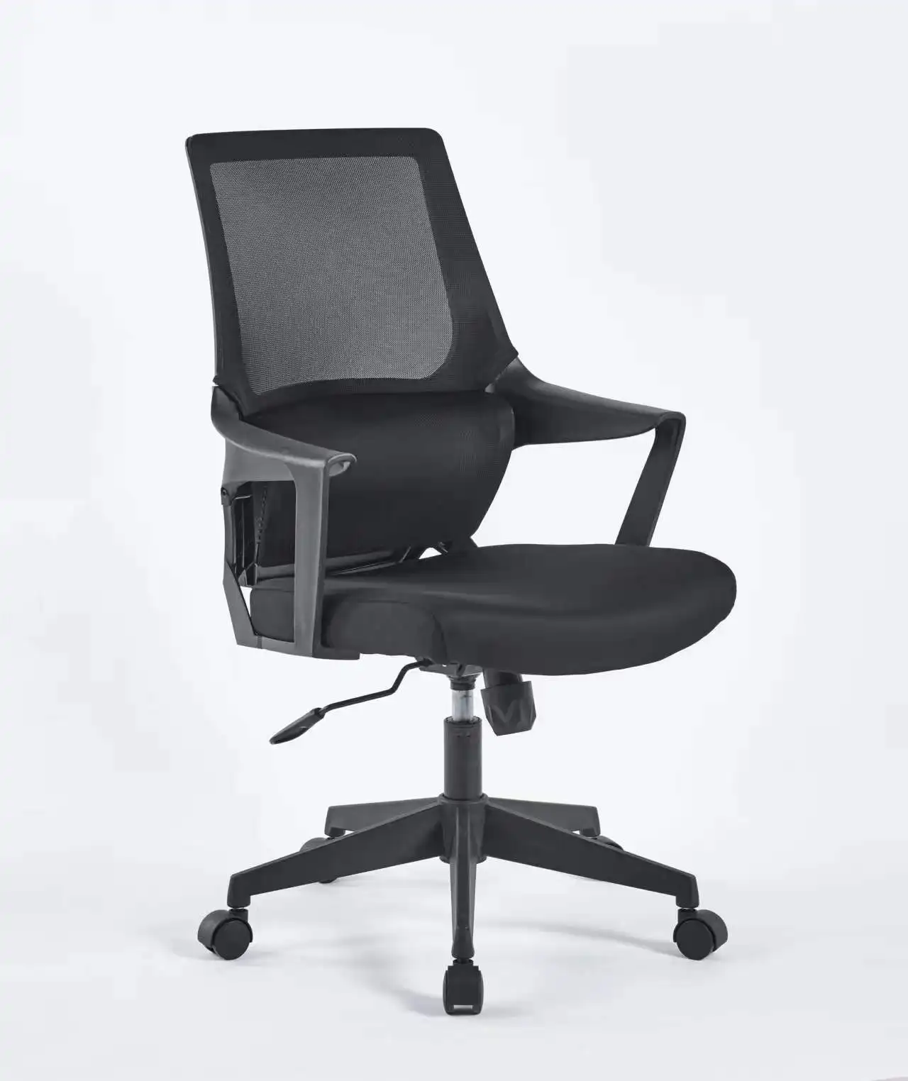 Fábrica Computer Desk Chairs Rotating Ajustável Revolving Mesh Fabric Staff Office Cadeiras Peças de cadeira giratória Aço Inoxidável