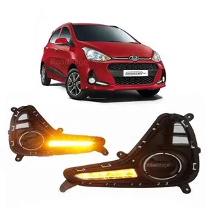 Led Drl Dagrijverlichting Daylight Gele Knipperlichten Lamp Voor Hyundai Grote I10 2017 2018 2019