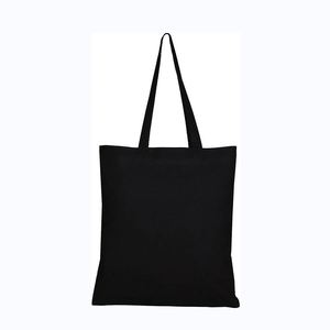 Wholesale Custom Organic Cotton Shopping Bag Black <b>Canvas</b> <b>Tote</b> Bag with Custom Print Logo Plain Letter Pattern - Product Image 4